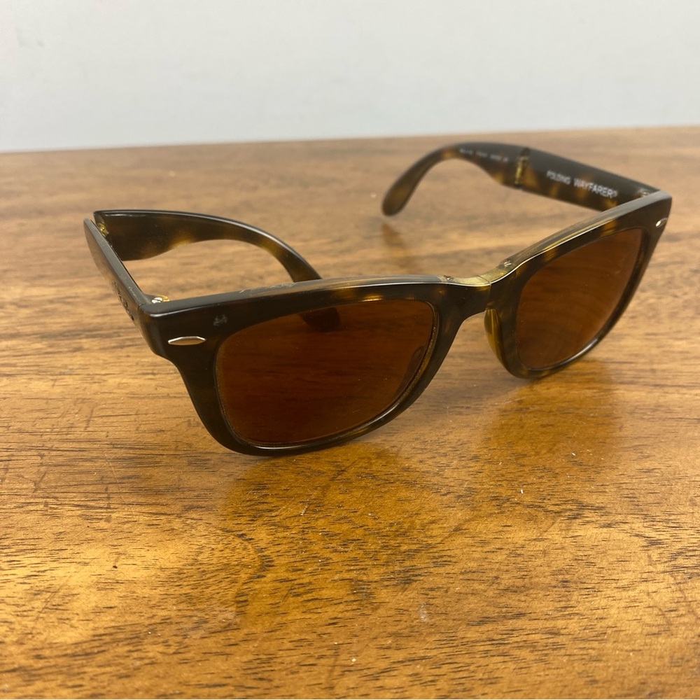 Ray-Ban Brown folding wayfarer RB4105 710 sunglasses 50/22-140 ***rx lenses***
